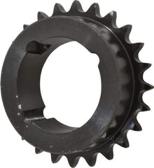 Browning - 24 Teeth, 1/2" Chain Pitch, Chain Size 40, TB Bushed Sprocket - 3.831" Pitch Diam, 4.1" Outside Diam - Exact Industrial Supply