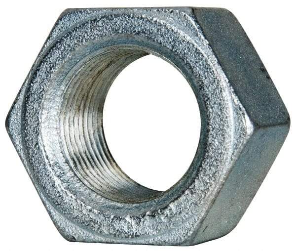Value Collection - 1-1/8 - 12 UN Steel Right Hand Hex Nut - 1-11/16" Across Flats, 31/32" High, Zinc-Plated Finish - Exact Industrial Supply