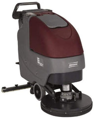 Minuteman - 20" Cleaning Width, Battery Powered Floor Scrubber - 0.75 (Brush) & 0.75 (Vacuum) hp, 180 RPM, 45" Water Lift, 12 Gal Tank Capacity, Series E20 - Exact Industrial Supply
