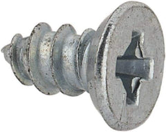 Value Collection - #4 Flat Head Phillips Sheet Metal Screw - Steel, 1/4" OAL, AISI 1016, ASME B18.6.3, ASME B18.6.4 & SAE J933, Grade 1016-1024 - Exact Industrial Supply
