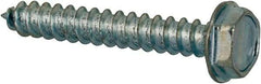 Value Collection - #4 Hex Washer Head Sheet Metal Screw - Steel, 3/4" Length Under Head, AISI 1016, ASME B18.6.3, ASME B18.6.4 & SAE J933, Grade 1016-1024 - Exact Industrial Supply