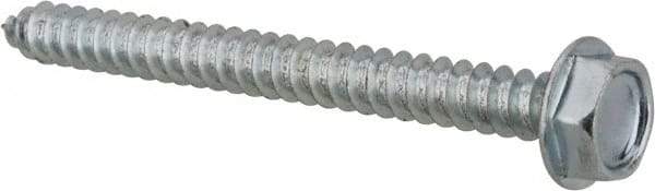 Value Collection - #10 Hex Washer Head Sheet Metal Screw - Steel, 2" Length Under Head, AISI 1016, ASME B18.6.3, ASME B18.6.4 & SAE J933, Grade 1016-1024 - Exact Industrial Supply