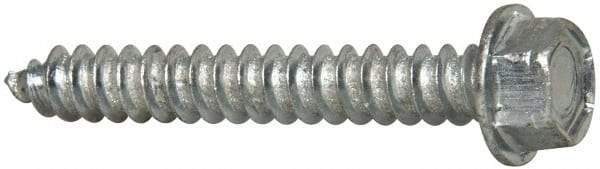 Value Collection - #12 Hex Washer Head Sheet Metal Screw - Steel, 1-1/2" Length Under Head, AISI 1016, ASME B18.6.3, ASME B18.6.4 & SAE J933, Grade 1016-1024 - Exact Industrial Supply