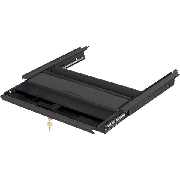 Hon - Metal Center Drawer Desk - 19" Wide x 14-3/4" Deep x 3" High, Charcoal - Exact Industrial Supply