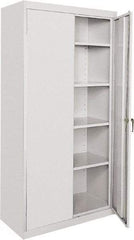 Sandusky Lee - 5 Shelf Locking Storage Cabinet - Steel, 36" Wide x 24" Deep x 72" High, Gray - Exact Industrial Supply