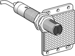 Telemecanique Sensors - Cable Connector, 5m Nominal Distance, Shock and Vibration Resistant, Polarized Retroreflective Photoelectric Sensor - 24 to 240 VAC/VDC, 25 Hz, Brass, 82mm Long x 18mm Wide x 1.8 Inch High - Exact Industrial Supply