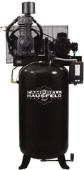 Campbell Hausfeld - 7.5 hp, 80 Gal Stationary Electric Vertical Air Compressor - Three Phase, 175 Max psi, 24.3 CFM, 208-230/460 Volt - Exact Industrial Supply