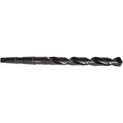 Taper Shank Drill Bit: 1.4063″ Dia, 4MT, 118 °, High Speed Steel Oxide Finish, 14.625″ OAL, Standard Point, Spiral Flute