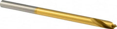 Precision Twist Drill - 1/4" Body Diam, 90°, 4" OAL, High Speed Steel Spotting Drill - Exact Industrial Supply