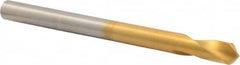 Precision Twist Drill - 3/8" Body Diam, 90°, 5" OAL, High Speed Steel Spotting Drill - Exact Industrial Supply