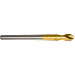 Precision Twist Drill - 1/4" Body Diam, 120°, 6" OAL, High Speed Steel Spotting Drill - Exact Industrial Supply