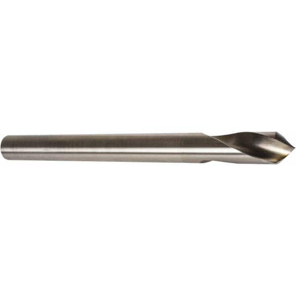 Precision Twist Drill - 1" Body Diam, 120°, 8" OAL, High Speed Steel Spotting Drill - Exact Industrial Supply