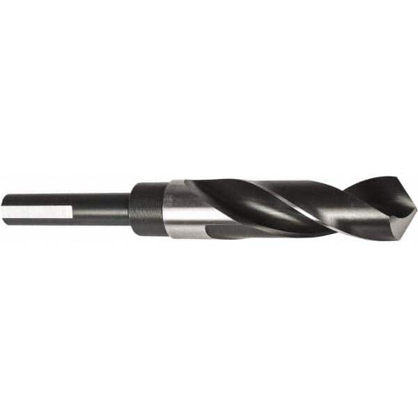 Precision Twist Drill - 1-11/32" Drill, 118° Point, High Speed Steel Silver Deming & Reduced Shank Drill Bit - Exact Industrial Supply