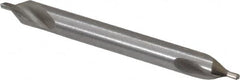 Precision Twist Drill - #1 Plain Cut 60° Incl Angle High Speed Steel Combo Drill & Countersink - Exact Industrial Supply