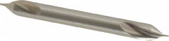 Precision Twist Drill - #000 Plain Cut 60° Incl Angle High Speed Steel Combo Drill & Countersink - Exact Industrial Supply