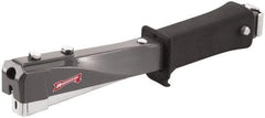 Arrow - Manual Hammer Tacker - 1/4, 5/16, 3/8" Staples, Gray & Black, Steel - Exact Industrial Supply