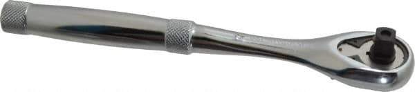 Proto - 3/8" Drive Pear Head Quick-Release Ratchet - Chrome Finish, 8-1/2" OAL, 45 Gear Teeth, Standard Head - Exact Industrial Supply