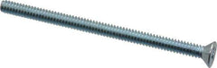 Value Collection - #10-24 UNC, 3" OAL Phillips Drive Machine Screw - Flat Head, Grade 2 Steel, Zinc-Plated Finish, Without Washer - Exact Industrial Supply