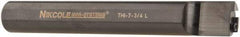 NIKCOLE MINI-SYSTEMS - Internal Thread, 1" Max Depth of Cut, 5-1/2" OAL, Left Hand Indexable Grooving Cutoff Toolholder - 3/4" Shank Width, THI Toolholder Style - Exact Industrial Supply