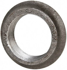 Made in USA - 2" Pipe, 3-1/2" Diam x 3/32" Thick, Tank Flange with Pilot - For Threaded Pipe, 2-5/8" Pilot Hole, 27/32" Overall Height, 2-7/8" Top Diam, Carbon Steel - Exact Industrial Supply