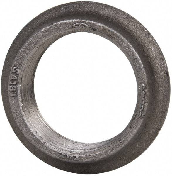 Made in USA - 2-1/2" Pipe, 4-1/16" Diam x 1/8" Thick, Tank Flange with Pilot - For Threaded Pipe, 3-5/32" Pilot Hole, 1" Overall Height, 3-9/32" Top Diam, Carbon Steel - Exact Industrial Supply