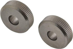 Made in USA - 1" Diam, 90° Tooth Angle, 21 TPI, Beveled Face, Form Type High Speed Steel Straight Knurl Wheel - 1/4" Face Width, 5/16" Hole, Circular Pitch, Series OU - Exact Industrial Supply