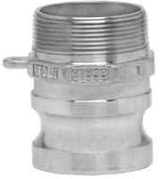 EVER-TITE Coupling Products - 3" Stainless Steel Cam & Groove Suction & Discharge Hose Male Adapter Male NPT Thread - Part F, 3" Thread, 200 Max psi - Exact Industrial Supply