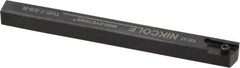 NIKCOLE MINI-SYSTEMS - External Thread, 4-1/2" OAL, Right Hand Indexable Grooving Cutoff Toolholder - 3/8" Shank Height x 3/8" Shank Width, GIE Insert Style, THE Toolholder Style, Series Mini-Systems - Exact Industrial Supply