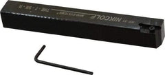 NIKCOLE MINI-SYSTEMS - External Thread, 5" OAL, Right Hand Indexable Grooving Cutoff Toolholder - 5/8" Shank Height x 5/8" Shank Width, GIE Insert Style, THE Toolholder Style, Series Mini-Systems - Exact Industrial Supply