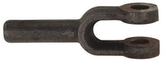 Value Collection - 1" Yoke Width, Carbon Steel, Plain Yoke - 7/16" Hole Diam, 1" Hole Center to Neck, 13/16" Yoke Arm Height, 7/16" Neck Diam, 1-1/4" Neck Length, 3-1/2" OAL - Exact Industrial Supply