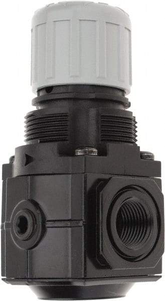 Norgren - 3/8" NPT Relief Valve - 1.6 CV Rate, 48 CFM, 150 Max psi, Knob Adjustment Actuator - Exact Industrial Supply