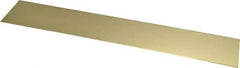 Made in USA - 0.032 Inch Thick x 2 Inch Wide x 12 Inch Long, Brass Strip - Alloy 260 - Exact Industrial Supply