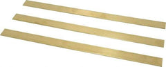 Made in USA - 0.064 Inch Thick x 3/4 Inch Wide x 12 Inch Long, Brass Strip - Alloy 260 - Exact Industrial Supply