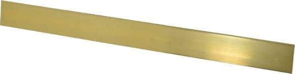 Made in USA - 0.064 Inch Thick x 1 Inch Wide x 12 Inch Long, Brass Strip - Alloy 260 - Exact Industrial Supply