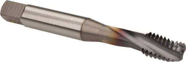 OSG - 7/16-20 UNF 3 Flute Bottoming Spiral Flute Tap - Powdered Metal, TiCN Finish, 3-5/32" OAL, Right Hand Flute, Right Hand Thread, H5, Series 313 - Exact Industrial Supply