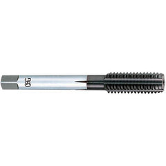 OSG - #2-56 UNC, 2 Flute, TiCN Finish, Powdered Metal Spiral Point Tap - Plug Chamfer, Right Hand Thread, 1-3/4" OAL, 7/16" Thread Length, 0.141" Shank Diam, 2B Class of Fit, Series 312 - Exact Industrial Supply