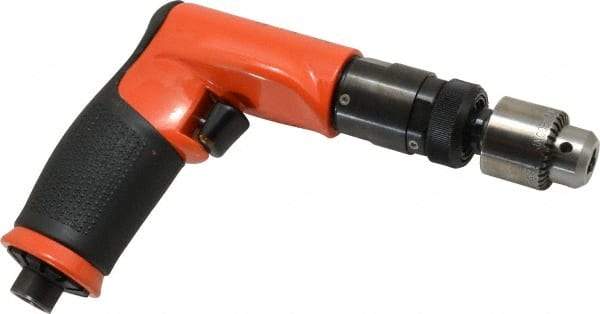 Dotco - 1/4" Keyed Chuck - Pistol Grip Handle, 1,000 RPM, 0.4 hp, 90 psi - Exact Industrial Supply