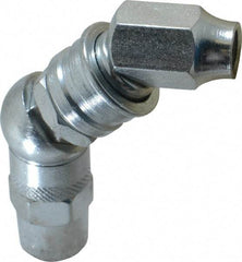 PRO-LUBE - 7,000 Operating psi, 3-1/2" Long, 1/8 Thread, Zinc Plated Grease Gun Coupler - NPT Thread - Exact Industrial Supply