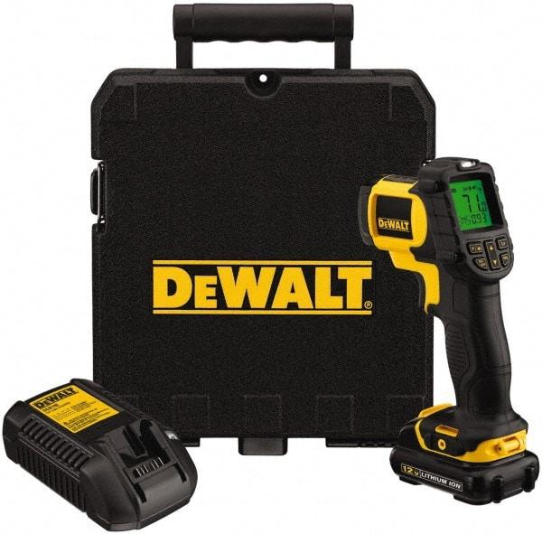 DeWALT - -29 to 500°C (-20 to 932°F) Infrared Thermometer - 12:1 Distance to Spot Ratio - Exact Industrial Supply