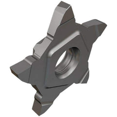 Iscar - 24N239PENTA NF Grade IC908, 2.39mm Cutting Width Carbide Grooving Insert - 5mm Max Depth of Cut, 1.19mm Corner Radius, TiAlN Finish - Exact Industrial Supply