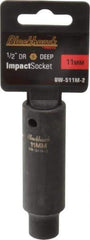 Blackhawk by Proto - 1/2" Drive 11mm Deep Impact Socket - 6 Points, 3-7/32" OAL - Exact Industrial Supply