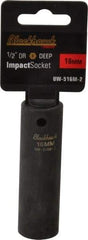Blackhawk by Proto - 1/2" Drive 16mm Deep Impact Socket - 6 Points, 3-5/16" OAL - Exact Industrial Supply