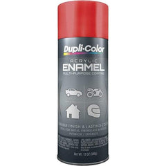 Dupli-Color - Cherry Red, Gloss, Acrylic Enamel Spray Paint - 12 to 14 Sq Ft per Can, 12 oz Container - Exact Industrial Supply