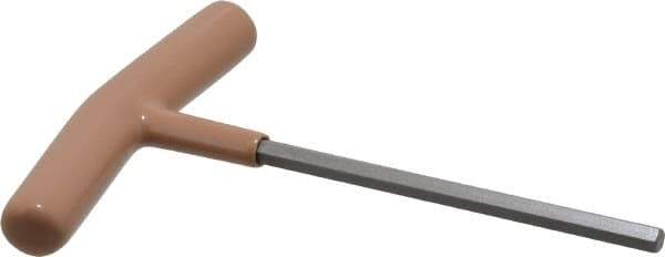 Paramount - 6mm Hex, T-Handle Cushion Grip, Hex Key - 6" OAL, Steel, Metric System of Measurement - Exact Industrial Supply