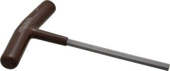 Paramount - 1/4" Hex, T-Handle Cushion Grip, Hex Key - 6" OAL, Steel, Inch System of Measurement - Exact Industrial Supply