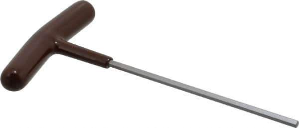 Paramount - 9/64" Hex, T-Handle Cushion Grip, Hex Key - 6" OAL, Steel, Inch System of Measurement - Exact Industrial Supply