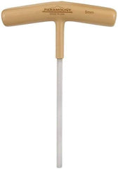 Paramount - 5mm Hex, T-Handle Cushion Grip, Hex Key - 6" OAL, Steel, Metric System of Measurement - Exact Industrial Supply