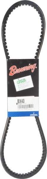 Browning - Section BX, 21/32" Wide, 43" Outside Length, Gripnotch V-Belt - Rubber Compound, Gripnotch, No. BX40 - Exact Industrial Supply