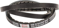 Browning - Section 3VX, 3/8" Wide, 40" Outside Length, Gripnotch V-Belt - Rubber Compound, 358 Gripnotch, No. 3VX400 - Exact Industrial Supply