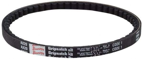 Browning - Section BX, 21/32" Wide, 102" Outside Length, Gripnotch V-Belt - Rubber Compound, Gripnotch, No. BX99 - Exact Industrial Supply